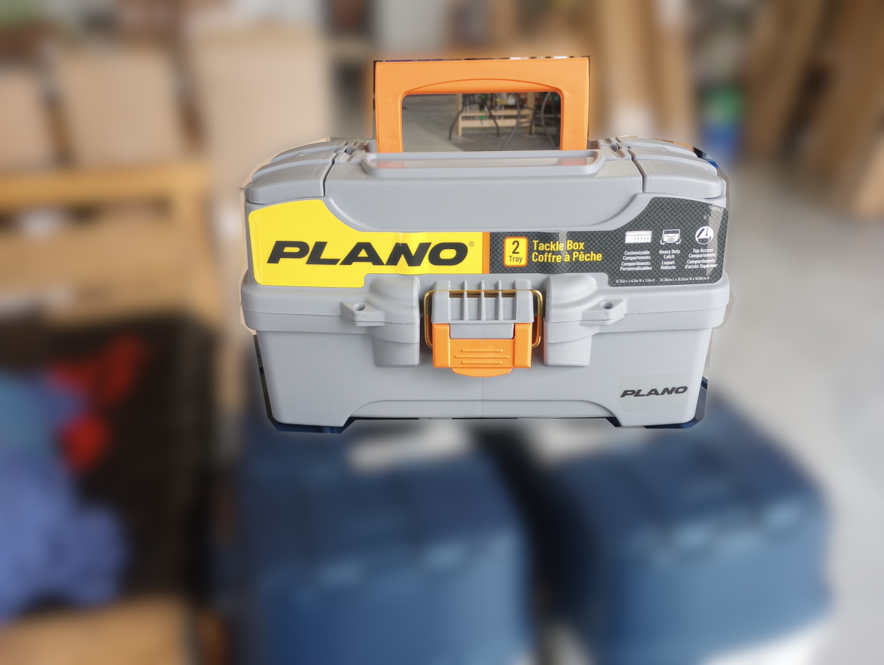 Plano 2 Tray Tackle Box Lt Grey Dk Grey - Big Country Sporting Goods