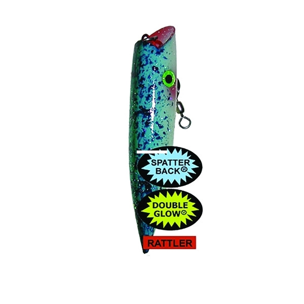 Silver Horde 3151999522 Ace Hi 5 Rattle Plug, 5", Double Glow/Blue