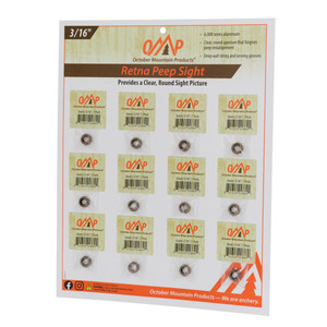 October Mountain Retna Peep Sight Tan 3/16 in. 12 pk. -