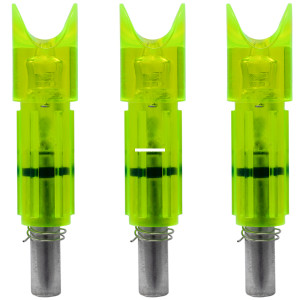 Lumenok - Lumenok GTC3G GT Bolt End, Fits - .300" ID Bolts, Green, 3Pk - GTC3G Lumenok - Lumenok GTC3G GT Bolt End, Fits - .300" ID Bolts, Green, 3Pk - GTC3G