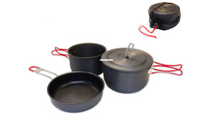 Alpine Mountain Gear - Alpine Mountain Gear AMGCKSET/M - Hard Annodixed Camping Cookset, W/2 - AMGCKSET/M Alpine Mountain Gear - Alpine Mountain Gear AMGCKSET/M - Hard Annodixed Camping Cookset, W/2 - AMGCKSET/M