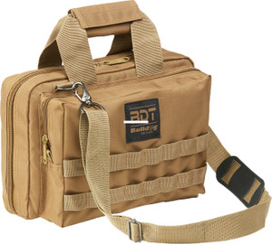 Bulldog - Bulldog BDT917T Deluxe 2 Pistol - Range Bag With Strap And Molle, Tan - BDT917T Bulldog - Bulldog BDT917T Deluxe 2 Pistol - Range Bag With Strap And Molle, Tan - BDT917T