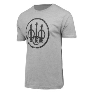 Beretta Usa Corp - Distressed Trident T-shirt Hea Grey Sm - TS721T1890090US