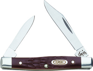 Case 00083 Brown Synthetic Pen - Folding Knife, 2 Blades - 83