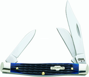 Case 02806 Corn Cob Jig Blue Bone - Medium Stockman, Folding Knife, 3 - 2806 Case 02806 Corn Cob Jig Blue Bone - Medium Stockman, Folding Knife, 3 - 2806