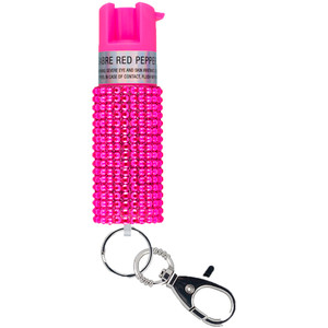 Sabre Jeweled Pepper Spray Pink with Key Ring - KR-J-PK-02 Sabre Jeweled Pepper Spray Pink with Key Ring - KR-J-PK-02
