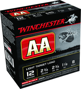 Winchester AA128 AA Shotshell 12 GA - 2-3/4" 1-1/8oz 2-3/4Dr 25Rnd Target - AA128