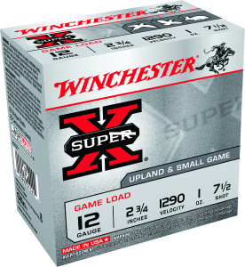 Winchester XU127 Super-X Shotshell - 12 GA, 2-3/4 in, No. 7-1/2, 1oz - XU127 Winchester XU127 Super-X Shotshell - 12 GA, 2-3/4 in, No. 7-1/2, 1oz - XU127
