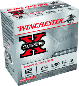 Winchester XU12SP8 Super-X - Shotshell 12 GA, 2-3/4 in, No. 8 - XU12SP8