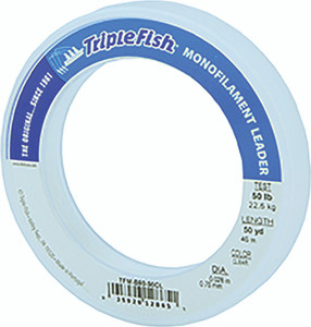 AFW - Triple Fish Mono Leader - Clear 50lb 50yd - TFM-B50-50CL AFW - Triple Fish Mono Leader - Clear 50lb 50yd - TFM-B50-50CL