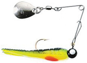 Betts - Split Tail Spin-nickel - 1/8oz Black Str/cht/org - 023ST-29N