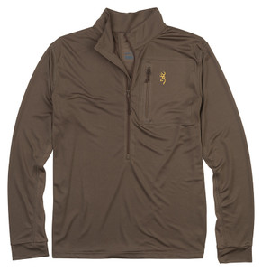 Browning - Early Season L/s Shirt - 3/4 Zip Major Brown 2xl -