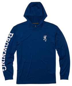 Browning - Tech T-shirt - Navy Ls Hooded 2x-large -