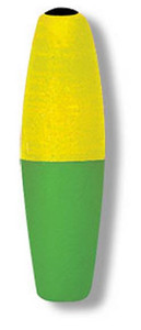 Betts - Mr Crappie Slipper Float - 2.5in Cigar Yg Wgtd 2pk - M2BW-SF-2YG