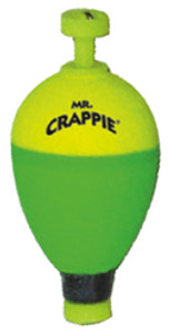 Betts - Mr Crappie Snap-on Float - 1.5in Pear Wgtd Yg 2pk - MP150W-2YG
