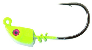 Bass Assassin - Screwlock 2/0 Jighead - 1/4oz 3pk Chart/red Eye - SLJA73005