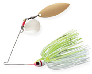 Booyah - Tandem Blade Spinnerbait - 3/8oz Co/wl-white/chart - BYBT38616