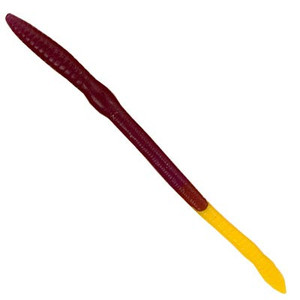 Creme - Scoundrel Worm - 6in 12bg Purple/yell - 177-99 Creme - Scoundrel Worm - 6in 12bg Purple/yell - 177-99