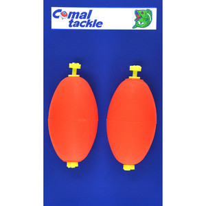 Comal - Oval Snap Foam Float - 2.5in Red 50bg - OS250R-50 Comal - Oval Snap Foam Float - 2.5in Red 50bg - OS250R-50