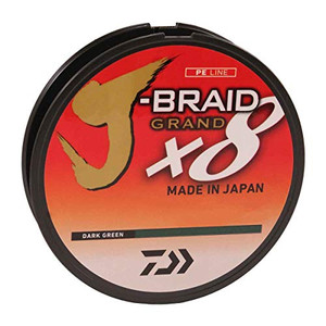 Daiwa - J-braid Grand X8 Line - Dark Green 20lb 150yd - JBGD8U20-150DG