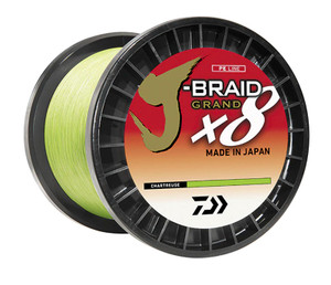 Daiwa - J-braid Grand X8 Line - Chartreuse 80lb 3000yd - JBGD8U80-3000CH