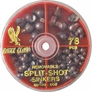 Eagle Claw - Sinker Assortment - Removeable Shot 78pc - 02180H-008 Eagle Claw - Sinker Assortment - Removeable Shot 78pc - 02180H-008