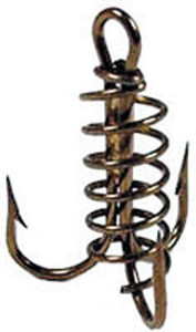 Eagle Claw - Soft Bait Treble Hook - Bronze 2x Spring Sz4 5pk - 374SBAH-4