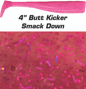 Fishbites - Butt Kicker Paddle Tail - 4in 6pk Smack Down - 562 Fishbites - Butt Kicker Paddle Tail - 4in 6pk Smack Down - 562