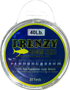 Frenzy Big Game - Fluorocarbon Leader - 50yd 40lb Clear - CL4050