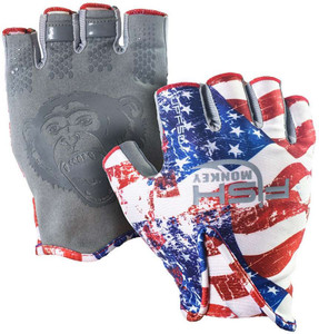 Fish Monkey - Stubby Guide Glove - Americana Medium - FM18-AMER-M Fish Monkey - Stubby Guide Glove - Americana Medium - FM18-AMER-M
