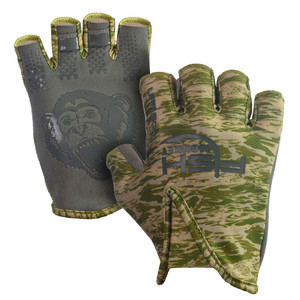 Fish Monkey - Stubby Guide Glove - Green Water Camo Large - FM18-GRWTRCAM-L