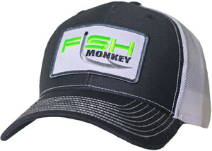 Fish Monkey - Mr Patch Meshback Cap - Osfm Black/white - FM77-BLWH