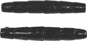 Googan - Rattlin Ned Worm - 2.5in 8bg Black Flash - GRN-BLF