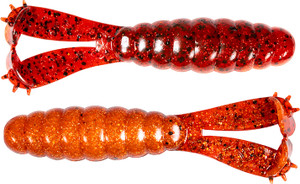 Z-Man - Goat Twin Tail Grub - 3.75in 4pk Firecraw - GT375-370PK4 Z-Man - Goat Twin Tail Grub - 3.75in 4pk Firecraw - GT375-370PK4