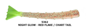 Hogie - Superjack Shrimp Tails - 4in 6pk Nite Glo/cht Tl - 5362 Hogie - Superjack Shrimp Tails - 4in 6pk Nite Glo/cht Tl - 5362