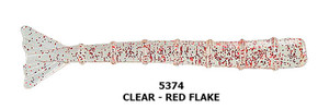 Hogie - Superjack Shrimp Tails - 4in 6pk Clear/red Flk - 5374 Hogie - Superjack Shrimp Tails - 4in 6pk Clear/red Flk - 5374