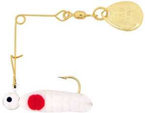 H & H - Cajun King Spin-gold - 1/4oz White/red Dot - CKS-13G