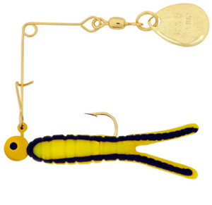 H & H - Cajun King Spin-gold - 1/4oz Yellow/blk Str - CKS-19G