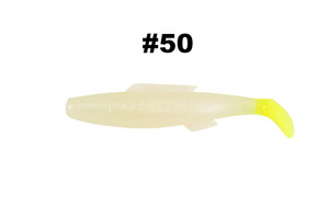 H & H - Cocahoe Minnow Tail - 3in 10pk Glo/chart Tail - CMR10-50