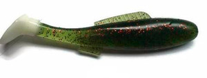 H & H - Queen Cocahoe Minno Tail - 4in 10pk Avocado/wht Tl - QCMR10-82