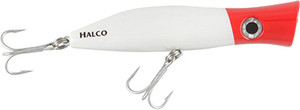 Halco - Roosta Popper 135 Cast - 5.3in 1.75oz White/rd Hd - RP135H53