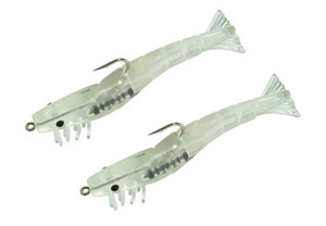 H & H - Tko Shrimp Double Rig - 1/4oz Clear - TKODR14-165