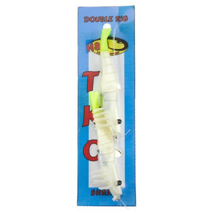 H & H - Tko Shrimp Double Rig - 1/4oz Glow/chart - TKODR14-50