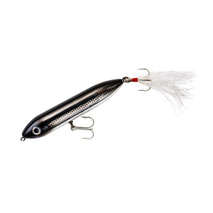 Heddon - Super Spook Jr Feather - 3.5in 1/2oz Black Shiner - X9236F02