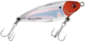 Mirrolure - Heavy Dine Sinkin Twitch - 2.58in 7/16oz Wht/red Hd - 18MR-11