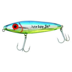 Mirrolure - Top Dog Jr Surface Walkr - 4in 3/4oz Chart/blu/slv - 84MR-CHBL