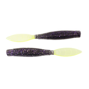 Missile Baits - Ned Bomb Worm - 3.25in 10bg Purp Cld/cht - MBNB325-PCCT