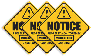 Moultrie - Surveillance Signs - 3pk - MCA-13133