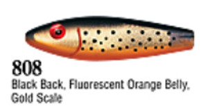 Mirrolure - Sinking Spotted Trout - 3.58in 1/2oz Blk/org/gld - TTR-808