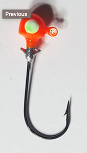 Muddy Water Baits - Crappie Jigheads - 1/8oz 5pk Orange - MWBH002